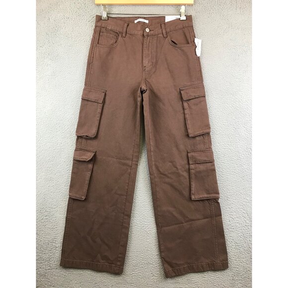 PacSun Pants - New Pac Sun Baggy 90s‎ Cargo Utility Pants Brown wide leg size 26